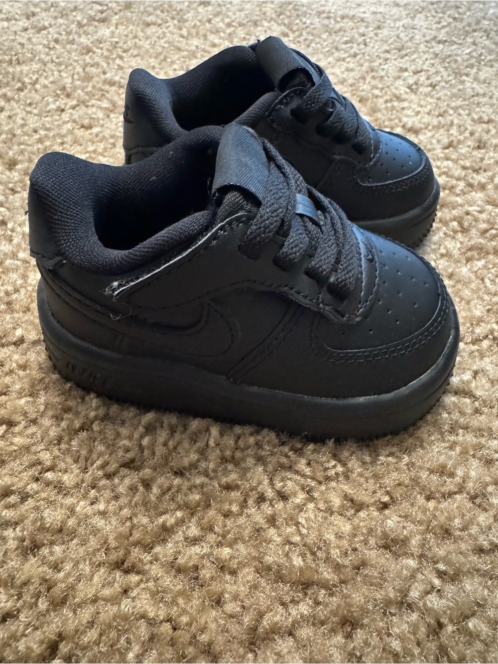 NWOT Nike Kids' All-Black Low-Top Sneakers